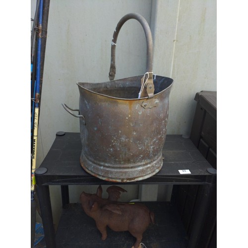 146 - Copper coal scuttle