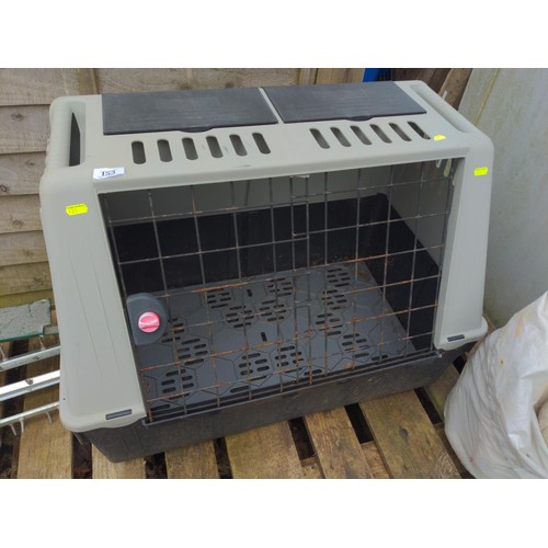 153 - Pet transport cage. L80cm D50cm H64cm