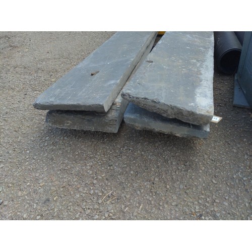 164A - 4x slate sills/steps. W122cm D23cm. Various thicknesses.