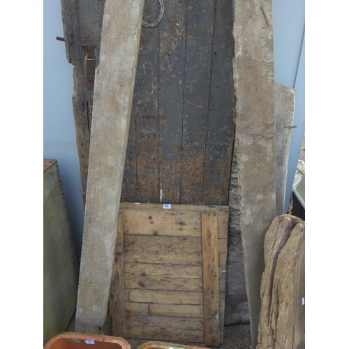 170 - Various rustic reclaimed wood sections. Not treated for woodworm.