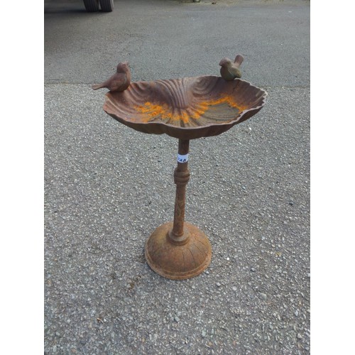 172B - Cast iron bird bath. H62cm