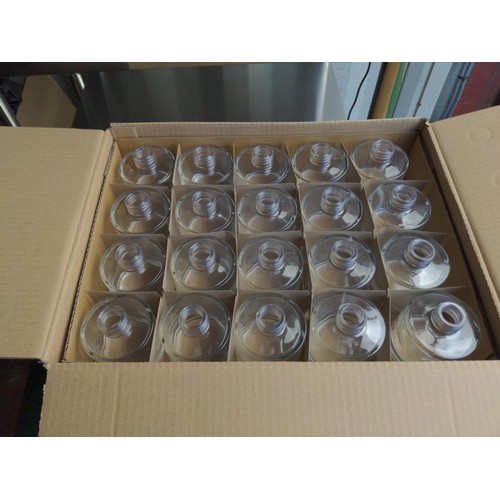 208 - 3x boxes of 100ml clear glass screw top bottles