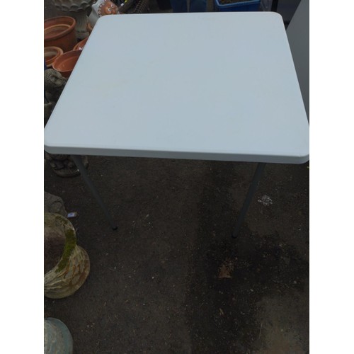 29 - Pair of folding square tables. W86cm