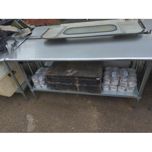 48 - Adexa wtg-600x1800-50r stainless commercial centre work table. W180cm D60cm H90cm (to work top)