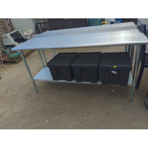 64 - Adexa wtg-600x1800-50r stainless commercial wall work table. W180cm D60cm H90cm (to work top)