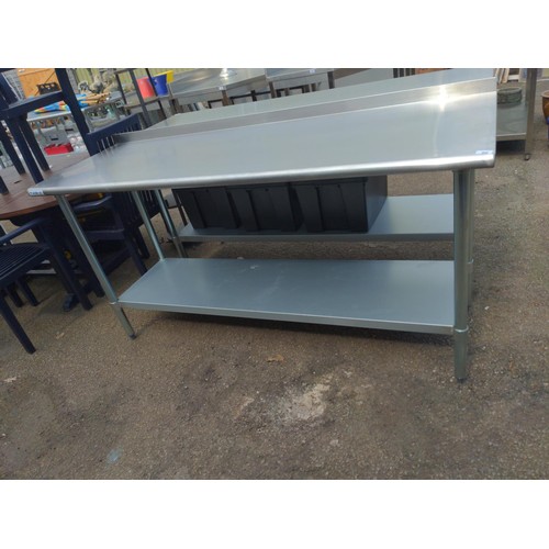 66 - Adexa wtg-600x1800-50r stainless commercial wall work table. W180cm D60cm H90cm (to work top)