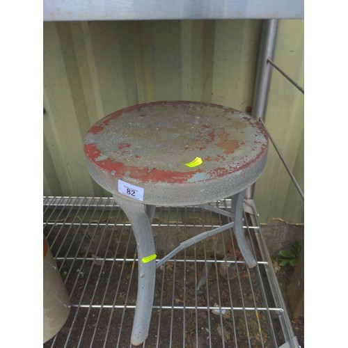 82 - Small metal milking stool