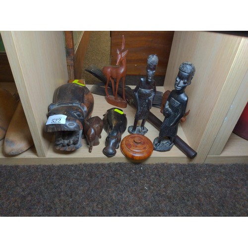 522 - African Hardwood items inc hippo