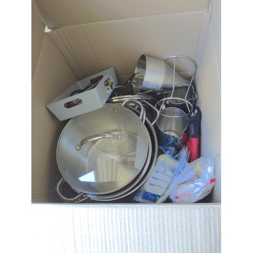 233 - 2 boxes of cooking/baking/kitchen items. Mostly used for soap-making