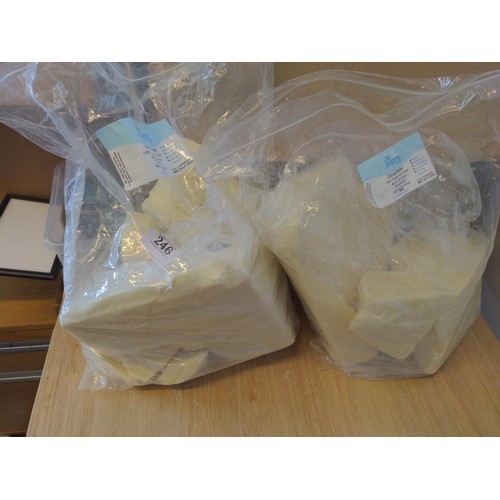 246 - 2 large bags of cocoa butter