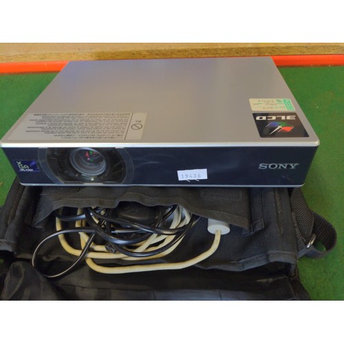 263 - 2 Sony 3LCD XGA Projectors and presentation screen all in original bags.