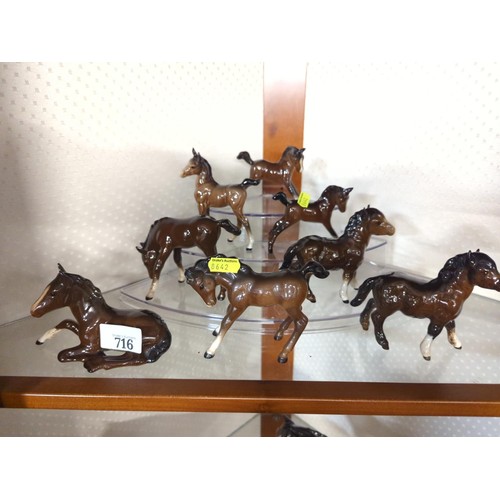 716 - Eight small Beswick foals