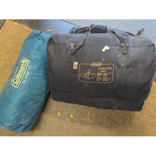 265 - Five person Coleman BI Space 500 Tent with spare awning/outer shell. Both in original bags.