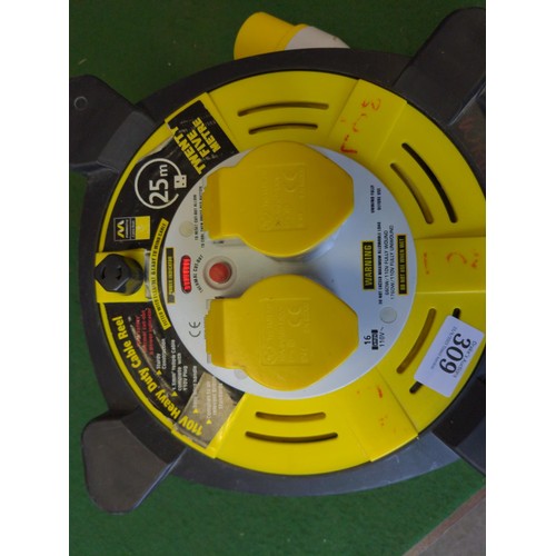 309 - 110v heavy duty cable reel 25 mtr