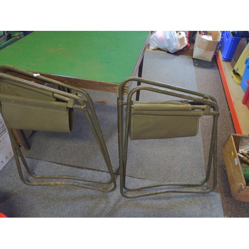 378 - Two US military folding outdoor chairs from Gulf war