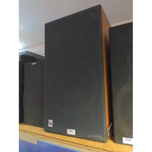 384 - Pair of Wharfedale Laser 100 speakers. 