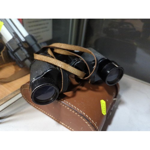 436 - Aquilus Binoculars 8 x 30 with case and 10x 30x 60 binoculars with case.