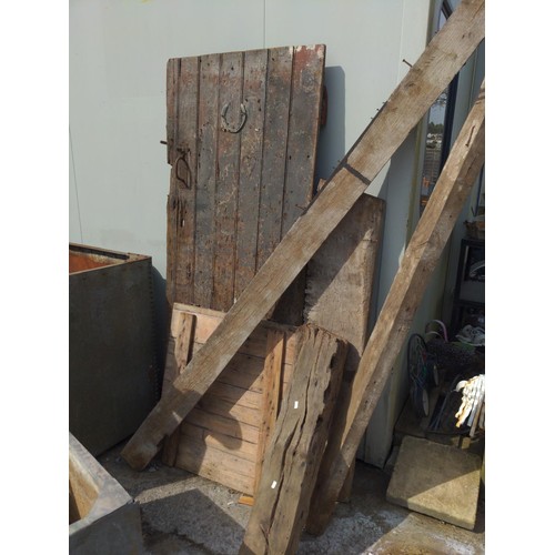 136 - Various rustic reclaimed wood sections. Not treated for woodworm.