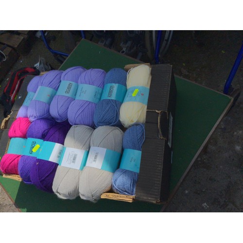 212 - Box of Mixed yarn 24 x 100g balls,