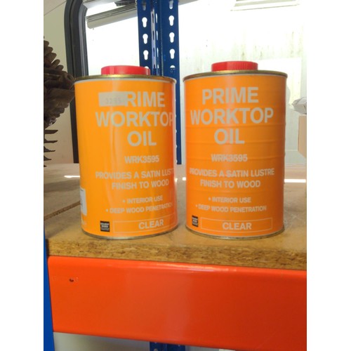 224 - Prime worktop oil WRK3595 clear x 2 1L. 