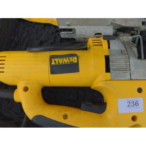 236 - Dewalt jigsaw in alloy case 