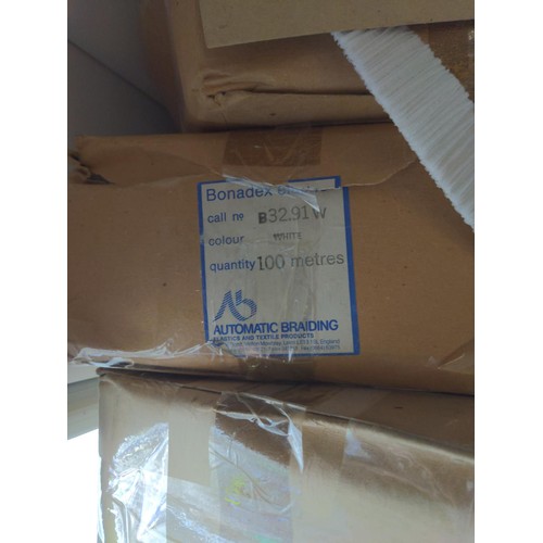 260 - Six boxes of Bonadex elastic B48.62, B32.91, (100 M and 75 m )