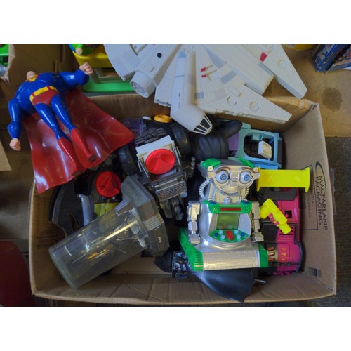 271 - Selection of plastic toys, inc Star Wars, Mickey Mouse, Superman, My little Pony etc.., (3 boxes )