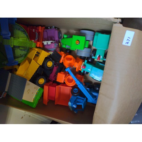 271 - Selection of plastic toys, inc Star Wars, Mickey Mouse, Superman, My little Pony etc.., (3 boxes )