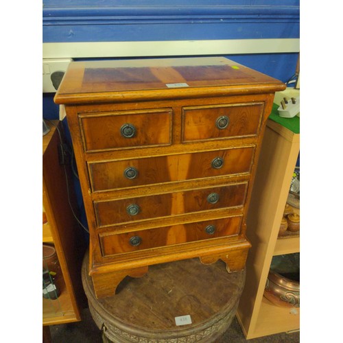 437 - 2 over 3 apprentice chest of drawers. 42cm wide x 30cm deep x 54cm high