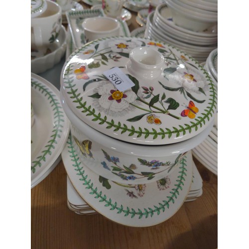 530 - Large collection of Portmeirion Botanic Gardens dinnerware includes nine dinner plates, nine side pl... 