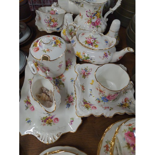 533 - Hammersley floral ceramics inc. two teapots, four cups saucers and side plates etc.