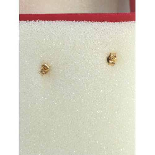 639 - Two pairs of 9ct gold stone set pendant earrings, gross weight 1.23 grams