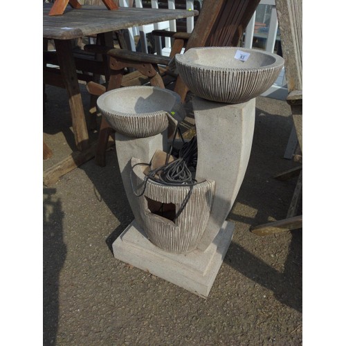 83 - 3 tier water fountain with lights & electric pump