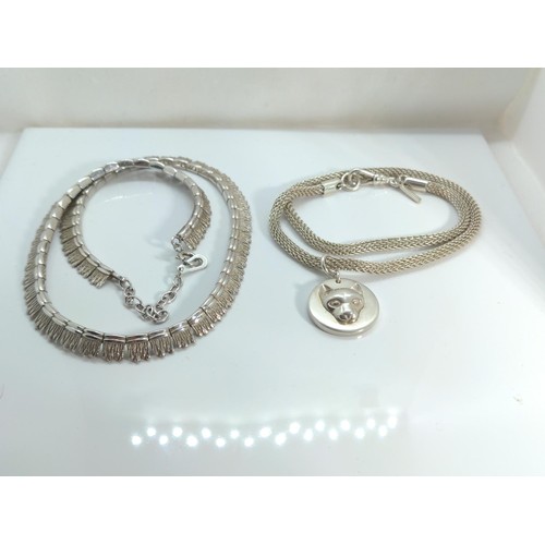 665 - Two 925 silver necklaces, gross weight 55.85 grams