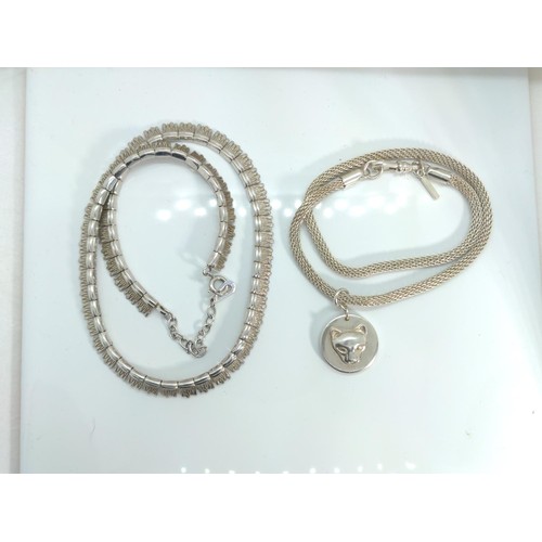 665 - Two 925 silver necklaces, gross weight 55.85 grams