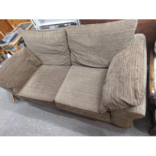 967 - Next two seater brown sofa. W180 D 94 H 75cm