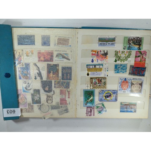 603 - Netto blue stamp album including mint and used world stamps