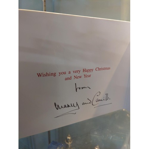 558 - HRH Charles Prince of Wales and Camilla Duchess of Cornwall signed 2020 Christmas card, the signatur... 