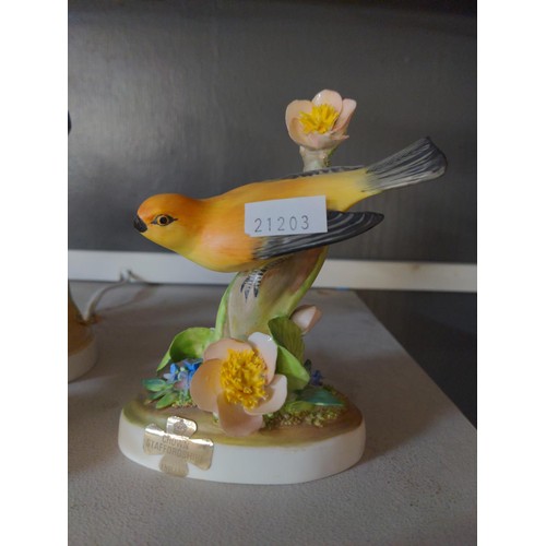 584 - 3 ceramic Birds Inc Royal staffordshire + small Royal Adderley ceramic flowers