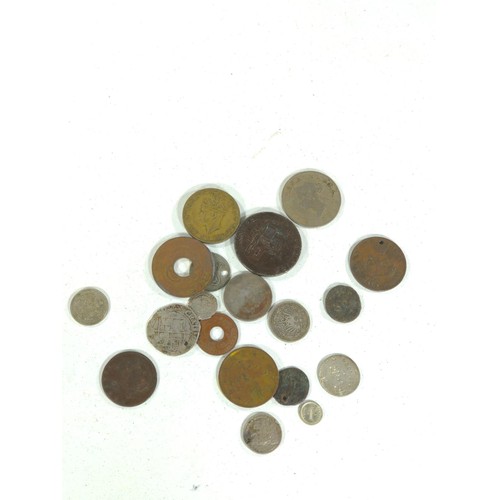 598 - Small collection of British and world coins, including some silver