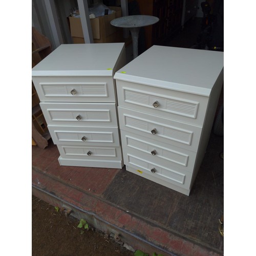 162 - Pair of 4 drawer bedside units