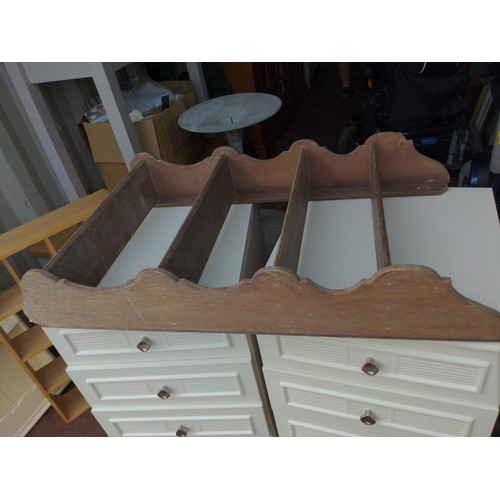 163 - 3 wooden wall shelf units