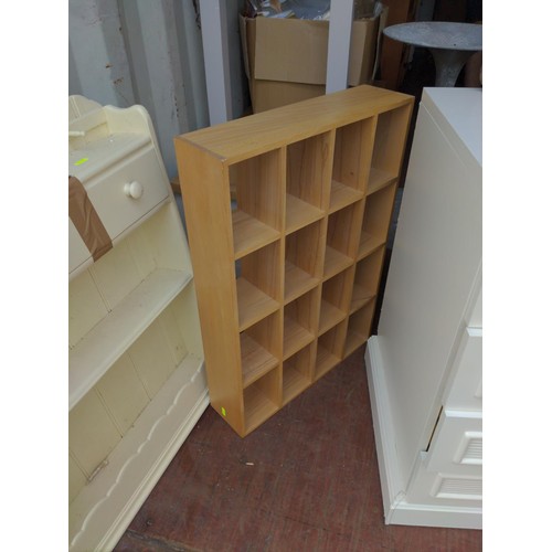 163 - 3 wooden wall shelf units