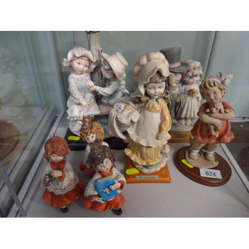 624 - Collection of Italian ceramic figures mostly Capo di Monte