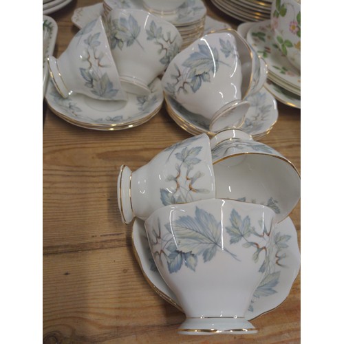 668 - Collection of Royal Albert Silver Maple tea set, 7 cups and saucers, eight side plates, tea pot, mil... 