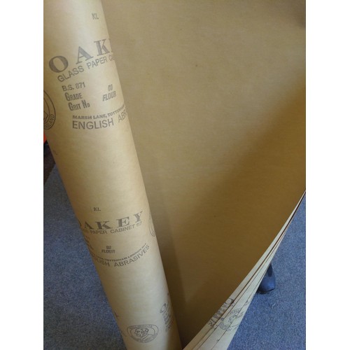 227 - Large rolls of Oke sand paper 00 grade. Approx 90cm wide.