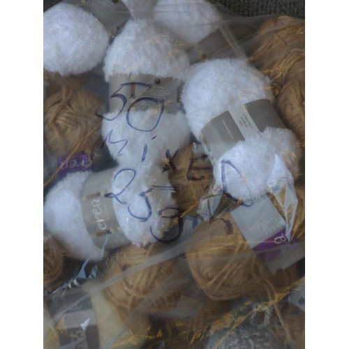 228 - 50 mixed 25gm balls of yarn.