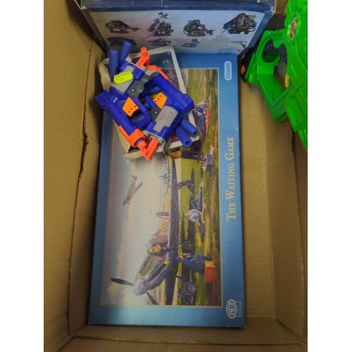 235 - Various War Hammer kits and hobbyist paints, nerf style gun together with Discovery Channels kits.&n... 