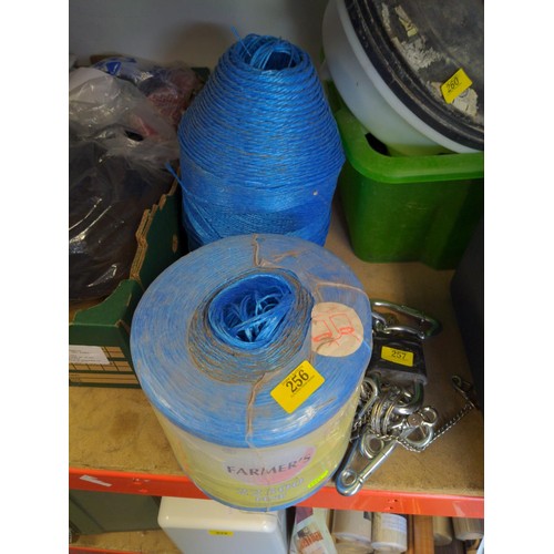 256 - 2 rolls of farmers bale twine.