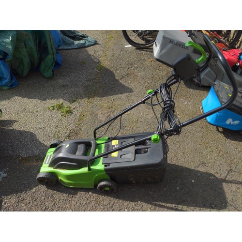 27 - Tooltronix electric lawnmower (cable has been removed due to damage, this will require repair by com... 